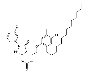 2-(4-chloro-5-methyl-2-tetradecylphenoxy)ethyl [1-(3-chlorophenyl)-4,5-dihydro-5-oxo-1H-pyrazol-3-yl]carbamate picture