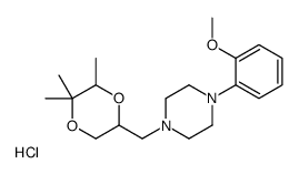 1-(2-methoxyphenyl)-4-[(5,5,6-trimethyl-1,4-dioxan-2-yl)methyl]piperazine,hydrochloride Structure