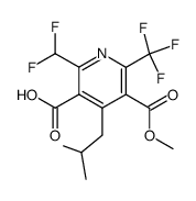 2-(difluoromethyl)-4-isobutyl-6-(trifluoromethyl)-3,5-pyridinedicarboxylic acid, 5-methyl ester Structure