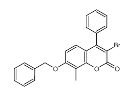 7-benzyloxy-3-bromo-8-methyl-4-phenyl-2H-chromen-2-one Structure