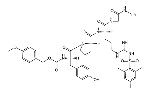 Z(OMe)-Tyr-Pro-Arg(Mts)-Gly-NHNH2结构式