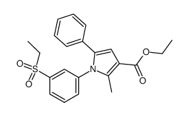 1-(3-ethanesulfonyl-phenyl)-2-methyl-5-phenyl-1H-pyrrole-3-carboxylic acid ethyl ester Structure