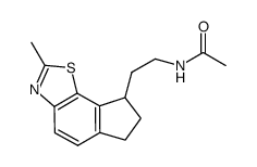 N-(2-(2-methyl-7,8-dihydro-6H-indeno[5,4-d][1,3]thiazol-8-yl)ethyl)acetamide结构式