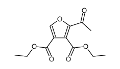 2-acetyl-furan-3,4-dicarboxylic acid diethyl ester结构式