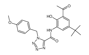 1-(4-Methoxy-benzyl)-1H-tetrazole-5-carboxylic acid (3-acetyl-5-tert-butyl-2-hydroxy-phenyl)-amide结构式