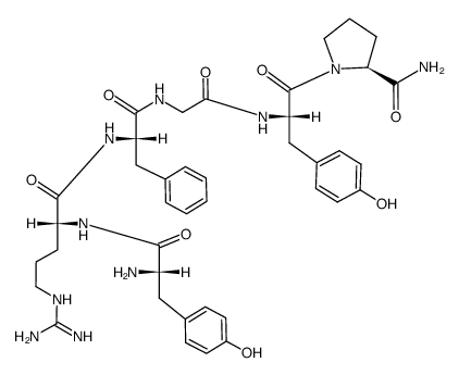 H-Tyr-D-Arg-Phe-Gly-Tyr-Pro-NH2结构式