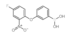 3-(4-氟-2-硝基苯氧基)苯硼酸结构式