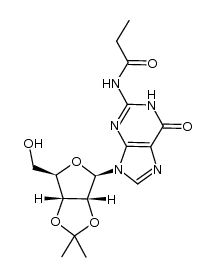 2-N-propionyl-2',3'-O-isopropylideneguanosine Structure