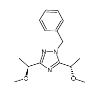 1-benzyl-3,5-bis[(1S)-1-methoxyethyl]-4H-1,2,4-triazole结构式