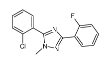 5-(2-chlorophenyl)-3-(2-fluorophenyl)-1-methyl-1,2,4-triazole结构式