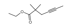 ethyl 2,2-dimethyl-4-hexynoate结构式