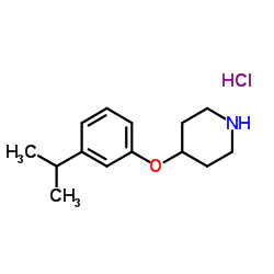 4-(3-Isopropylphenoxy)piperidine hydrochloride (1:1)结构式