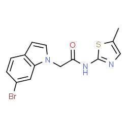 2-(6-Bromo-1H-indol-1-yl)-N-(5-methyl-1,3-thiazol-2-yl)acetamide picture