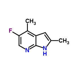 2,4-Dimethyl-5-fluoro-7-azaindole Structure