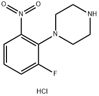 1-(2-Fluoro-6-nitrophenyl)piperazine hydrochloride结构式