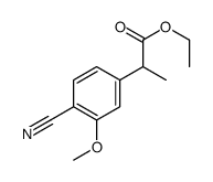 2-(4-氰基-3-甲氧基苯基)丙酸乙酯结构式