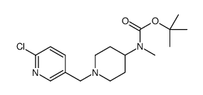 tert-butyl N-[1-[(6-chloropyridin-3-yl)methyl]piperidin-4-yl]-N-methylcarbamate structure