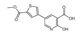 5-(5-methoxycarbonylthiophen-3-yl)-2-oxo-1H-pyridine-3-carboxylic acid Structure