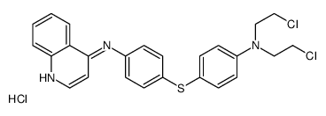 N-[4-[4-[bis(2-chloroethyl)amino]phenyl]sulfanylphenyl]quinolin-4-amin e hydrochloride结构式