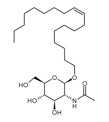 oleyl 2-acetamido-2-deoxy-β-D-glucopyranoside结构式