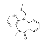 5-methyl-11-(methylsulfanylmethyl)dipyrido[2,3-b:3',2'-e][1,4]diazepin-6-one结构式