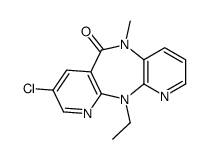 8-chloro-11-ethyl-5-methyldipyrido[2,3-d:2',3'-h][1,4]diazepin-6-one Structure