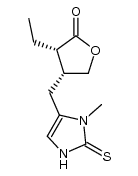 (3S)-cis-3-ethyl-4-(3-methyl-2-thioxo-2,3-dihydro-1H-imidazol-4-ylmethyl)-dihydro-furan-2-one Structure