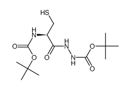 di-(tert-butyloxycarbonyl)-L-cysteine hydrazide结构式