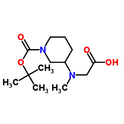 3-(CarboxyMethyl-Methyl-amino)-piperidine-1-carboxylic acid tert-butyl ester Structure