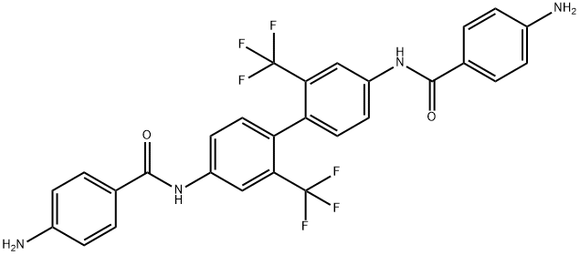 N,N'-(2,2'-bis(trifluoromethyl)-[1,1'-biphenyl]-4,4'-diyl)bis(4-aminobenzamide) (AB-TFMB) Structure