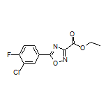 5-(3-氯-4-氟苯基)-1,2,4-噁二唑-3-甲酸乙酯结构式
