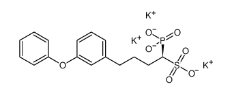 (1S)-4-(3-苯氧基苯基)-1-磷羧基丁烷-1-磺酸三钾结构式