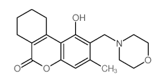 1-hydroxy-3-methyl-2-(morpholin-4-ylmethyl)-7,8,9,10-tetrahydrobenzo[c]chromen-6-one Structure