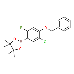 4-Benzyloxy-5-chloro-2-fluorophenylboronic acid pinacol ester结构式