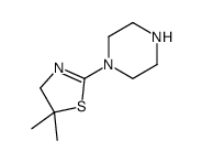 5,5-二甲基-2-(哌嗪-1-基)-4,5-二氢噻唑结构式