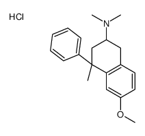 6-methoxy-N,N,4-trimethyl-4-phenyl-tetralin-2-amine hydrochloride Structure