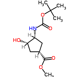 methyl (1S,3R,4S)-3-{[(tert-butoxy)carbonyl]amino}-4-hydroxycyclopentane-1-carboxylate picture