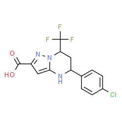 5-(4-CHLORO-PHENYL)-7-TRIFLUOROMETHYL-4,5,6,7-TETRAHYDRO-PYRAZOLO[1,5-A]PYRIMIDINE-2-CARBOXYLIC ACID HYDRAZIDE structure