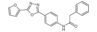 N-(4-(5-(呋喃-2-基)-1,3,4-噁二唑-2-基)苯基)-2-苯基乙酰胺结构式