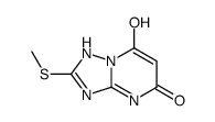 7-hydroxy-2-methylsulfanyl-1H-[1,2,4]triazolo[1,5-a]pyrimidin-5-one结构式