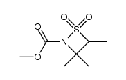 3,3,4-trimethyl-1,1-dioxo-1λ6-[1,2]thiazetidine-2-carboxylic acid methyl ester结构式