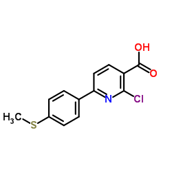 2-Chloro-6-[4-(methylsulfanyl)phenyl]nicotinic acid结构式