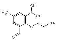 (3-Formyl-5-methyl-2-propoxyphenyl)boronic acid structure