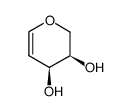 1,5-anhydro-2-deoxy-D-erythro-pent-1-enitol Structure