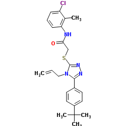2-{[4-Allyl-5-(4-tert-butylphenyl)-4H-1,2,4-triazol-3-yl]sulfanyl}-N-(3-chloro-2-methylphenyl)acetamide结构式