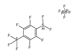 ((4-trifluoromethyl)tetrafluorophenyl)difluorosulfonium hexafluoroantimonate结构式