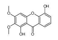 1,5-dihydroxy-2,3-dimethoxyxanthen-9-one结构式