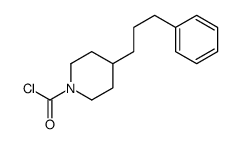 4-(3-phenylpropyl)piperidine-1-carbonyl chloride Structure