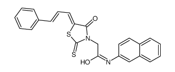 2-(5-cinnamylidene-4-oxo-2-sulfanylidene-1,3-thiazolidin-3-yl)-N-naphthalen-2-ylacetamide Structure