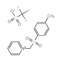 1-[(4-methylphenyl)sulfonylmethyl]pyridine; trifluoromethanesulfonic acid结构式